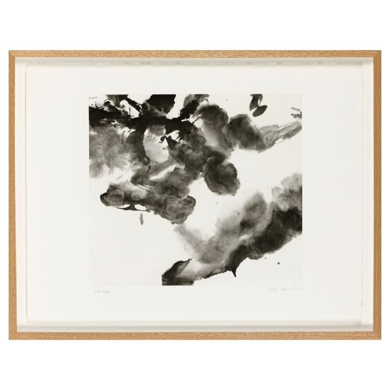 203E_ZaoWuKi_SansTitre_GravureNoire_57,5x75,5cm - Eric Brugier - marchand d'art - gestion de collection