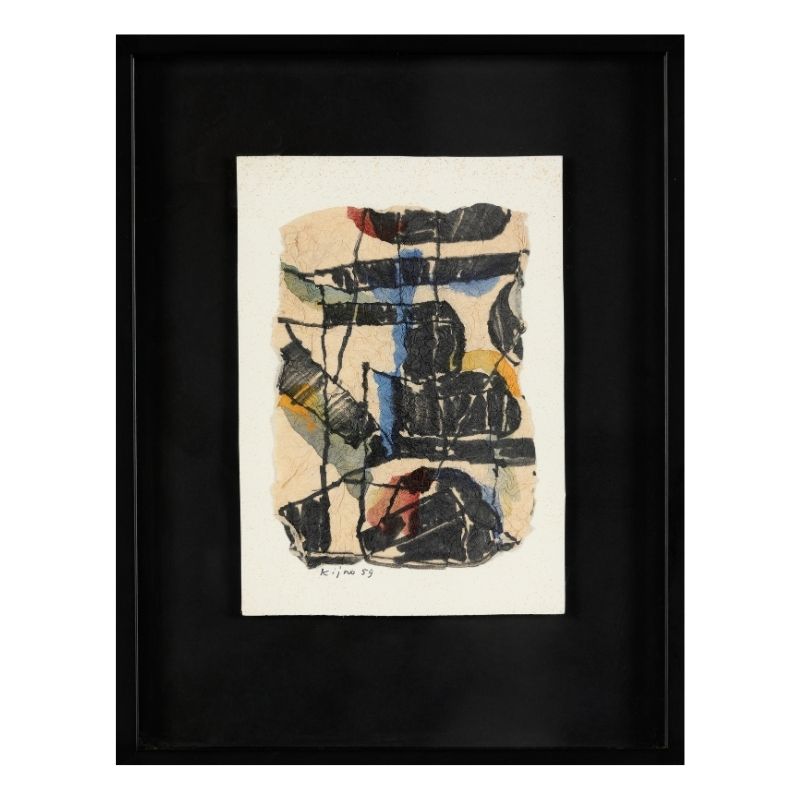 212E_Kijno_SansTitre_AcryliqueetEncresurpapierfroissé_18,5x13cm_1969 Eric Brugier - marchand d'art - gestion de collection