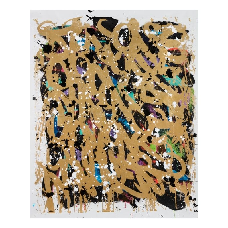 55E_JonOne_Close my eyes_150x120cm_2018_technique mixte sur toile_phoro crédit Bruno Pellarin 6 Eric Brugier - marchand d'art - gestion de collection