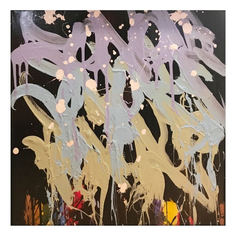 58E_JonOne_Here now-44x44cm - Eric Brugier - marchand d'art - gestion de collection