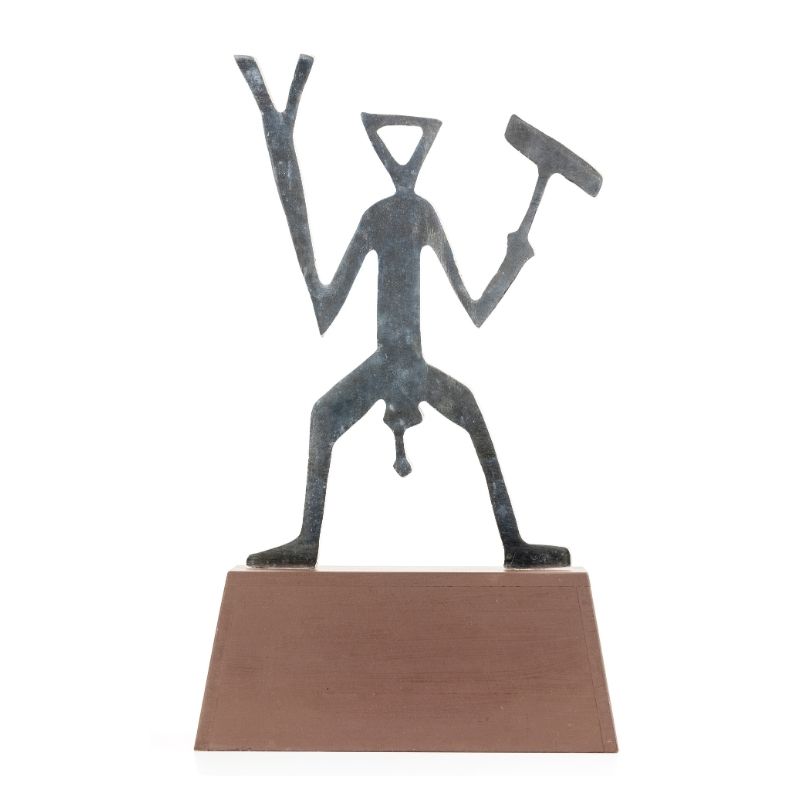 AR Penck decoupe en inox format 50 cm x 35 cm tirage a 20 exemplaires - Eric Brugier - marchand d'art - gestion de collection