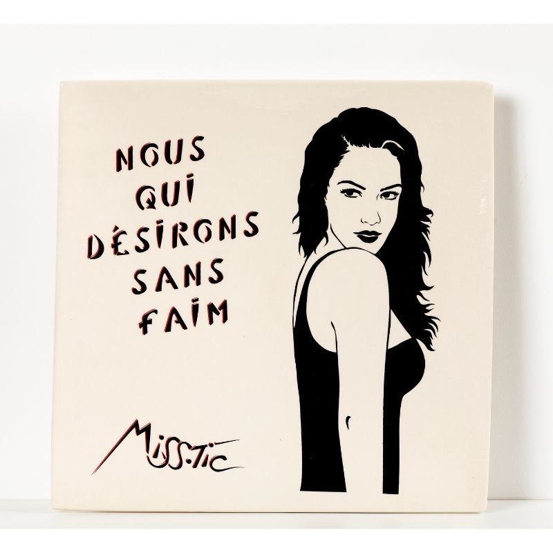 Miss Tic céramique original format 30 x 30 cm - Eric Brugier - marchand d'art - gestion de collection