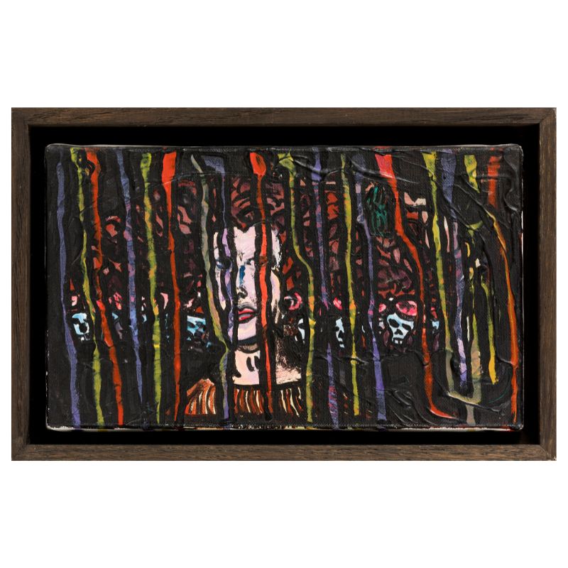 Robert Combas acrylique sur toile 29 x 18 cm signé et daté 1990 - Éric Brugier - marchand d'art - gestion de collection